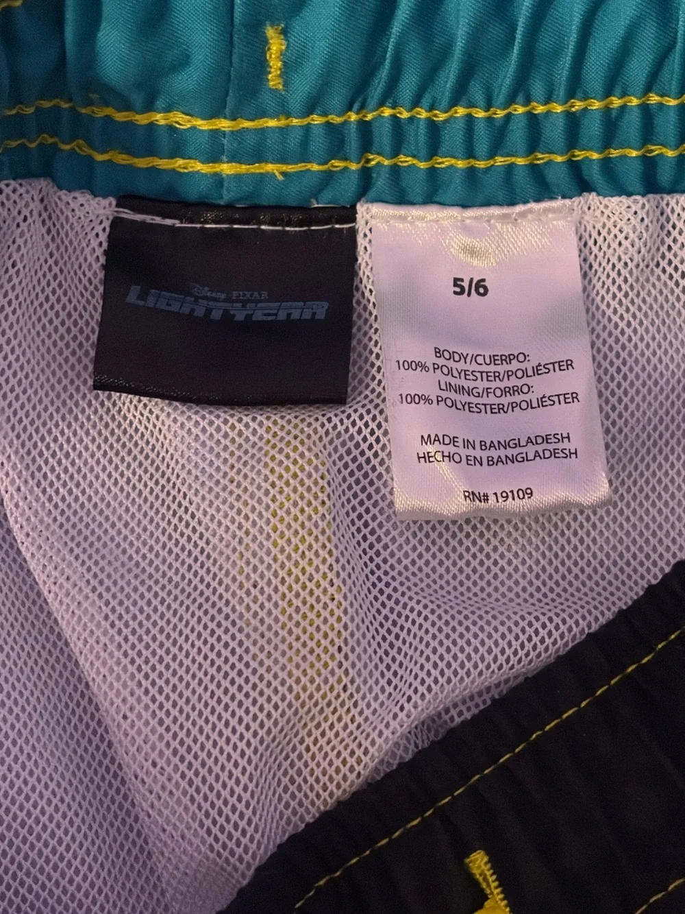 Buzz Lightyear Graphic Swim Shorts in Teal & Black